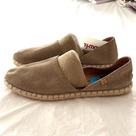 NWT Verbenas Tan Brown Espadrille Leather Loafers SZ 7.5 - Picture 11 of 12